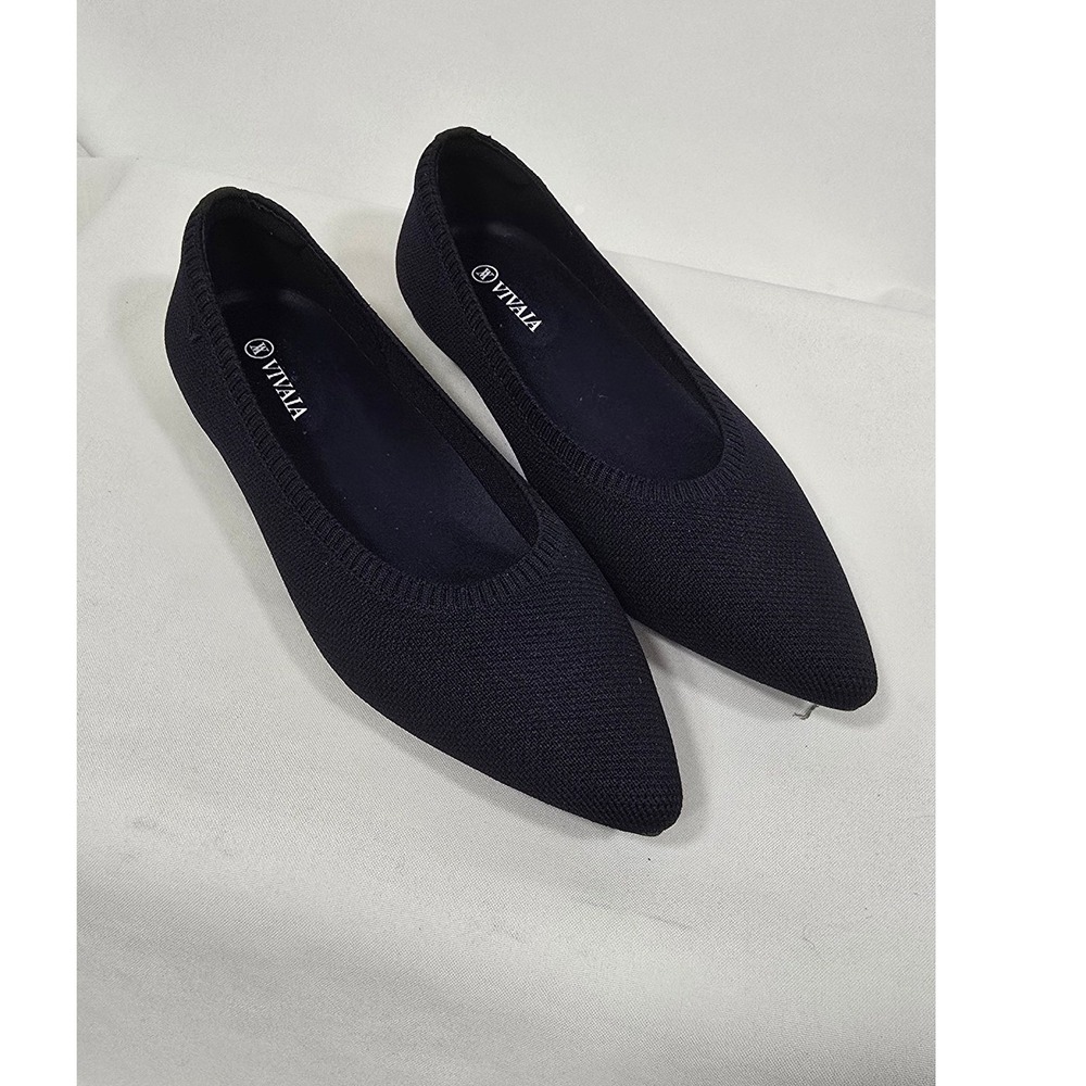 Vivaia aria women 9 ballet flats pointed toe blue travel comfort slipon festival - Picture 2 of 9